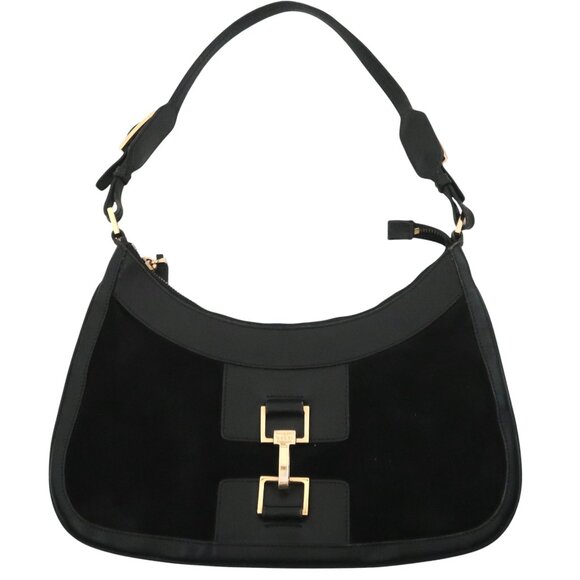 Gucci Handbags - vtg GUCCI Jackie shoulder bag Black leather & suede 001-4128
